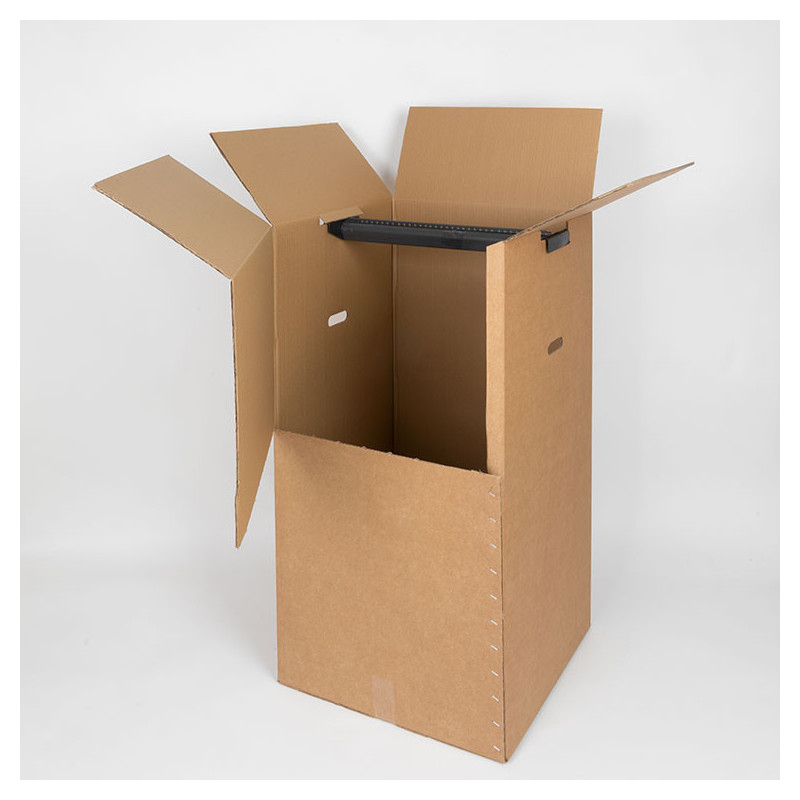 Carton penderie hauteur 85cm avec tringle