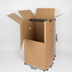 Carton penderie hauteur 85cm avec tringle