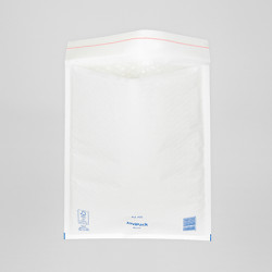 Pochette Kraft blanc matelassée  de 27 x 36 cm