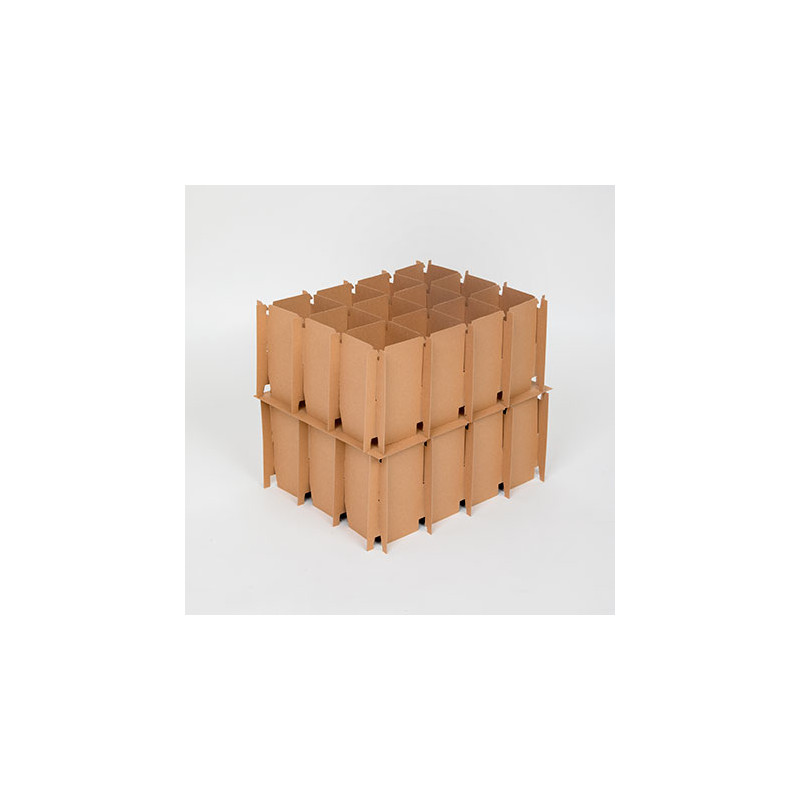 Lot de 2 croisillons de 12 verres + intercalaire pour petit carton